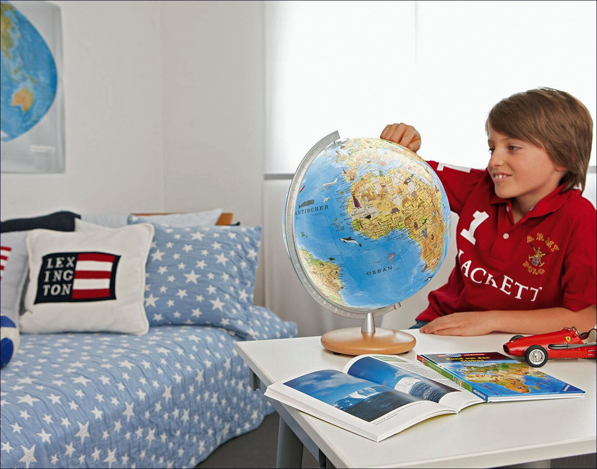 Kinderglobus UNSERE ERDE mit Entdeckerstift.