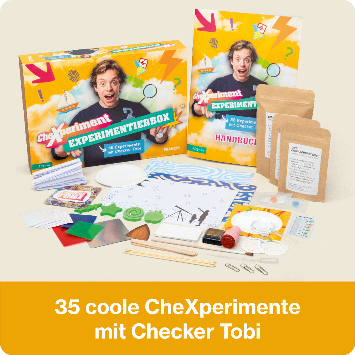 CheXperiment Experimentierbox – 35 Experimente mit Checker Tobi