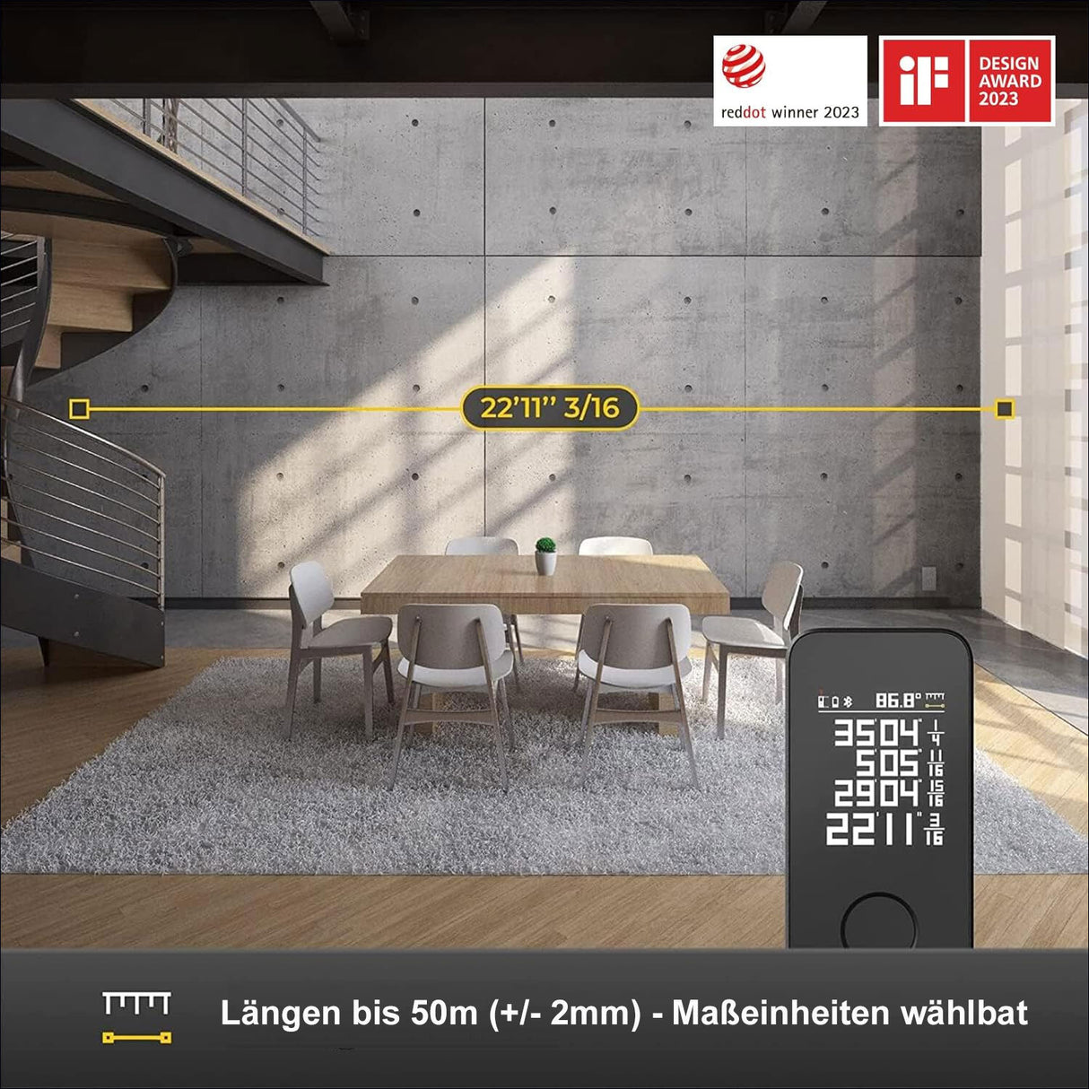 HOTO Laser-Messgerät 50m PRO