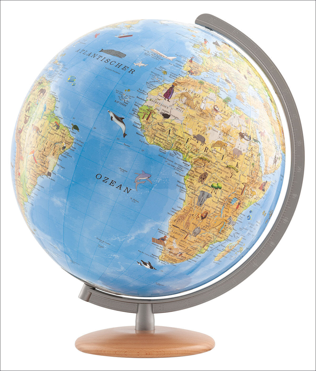 Kinderglobus UNSERE ERDE mit Entdeckerstift.