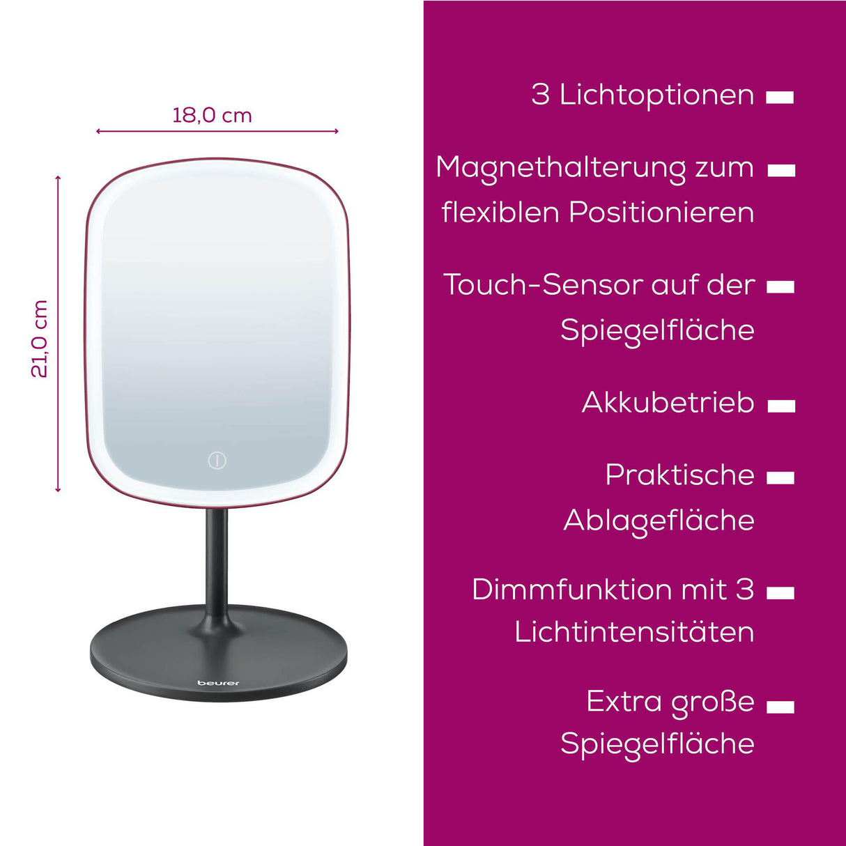 Beleuchteter Kosmetikspiegel Beurer BS 47