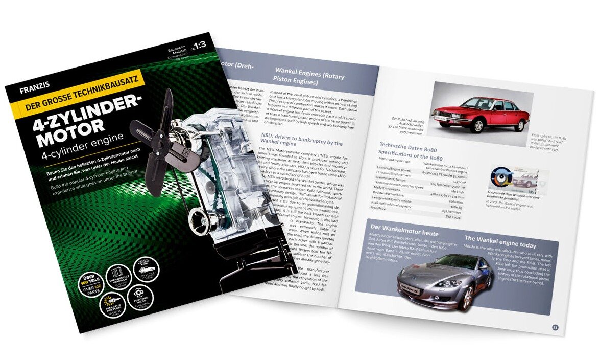 Der große Technik-Bausatz 4-Zylinder-Motor