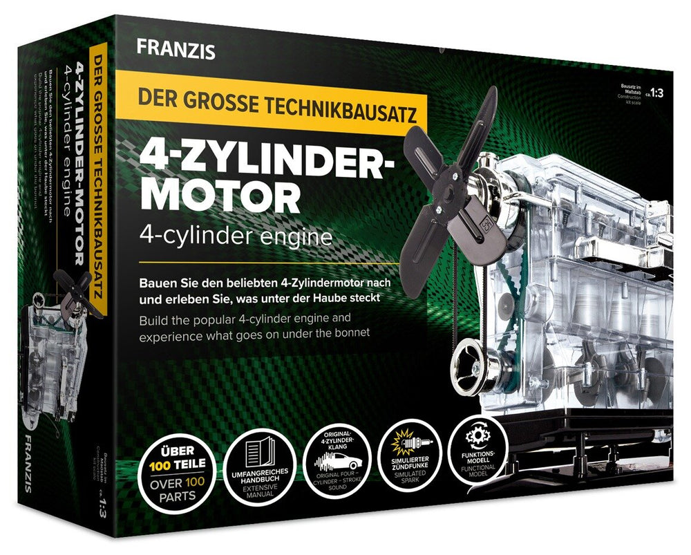 Der große Technik-Bausatz 4-Zylinder-Motor