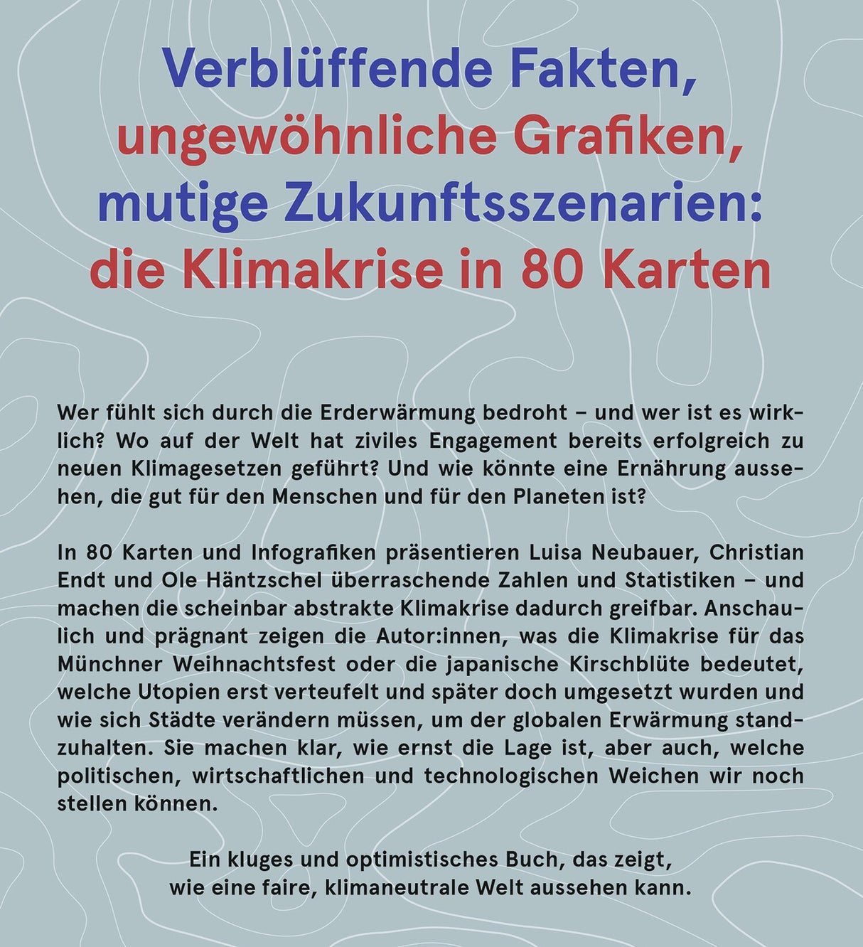 Titel mit blauer und roter Schrift, schwarzer Text darunter, hellblauer Hintergrund mit weißen Konturlinien.