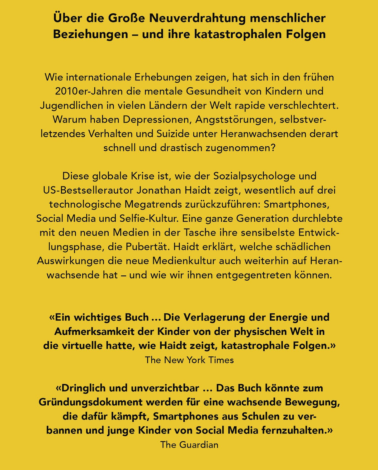 Text über die negativen Folgen der digitalen Mediennutzung bei Jugendlichen, mit Zitaten von Experten.