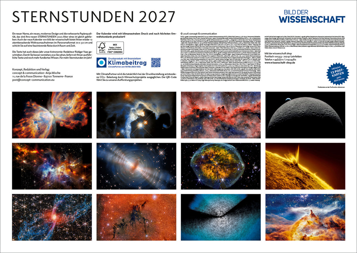 Sternstunden 2027 Wandkalender.