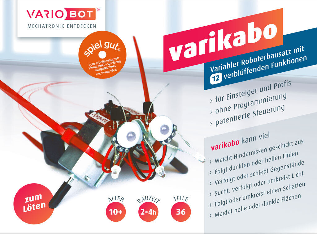 varikabo – Roboterbausatz als Lötbausatz.