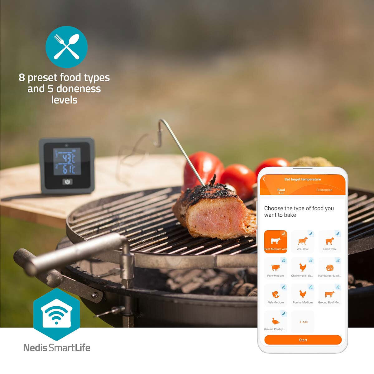 SmartLife Fleischthermometer Bluetooth®