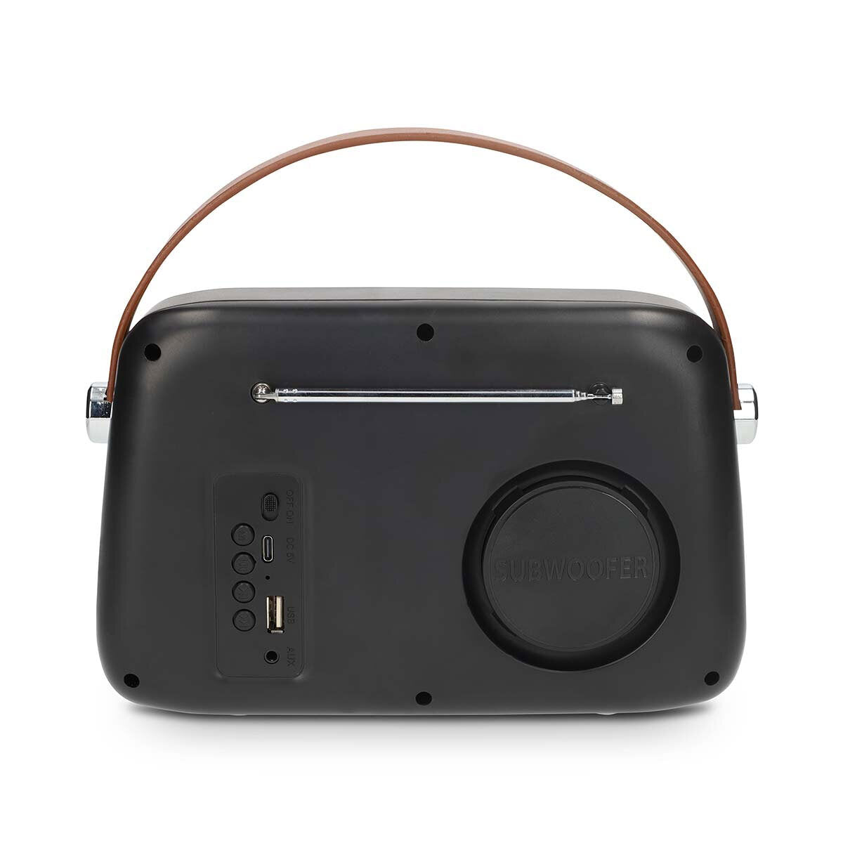 Nedis Retro FM Radio. Tragbares UKW-/ Bluetooth-Radio