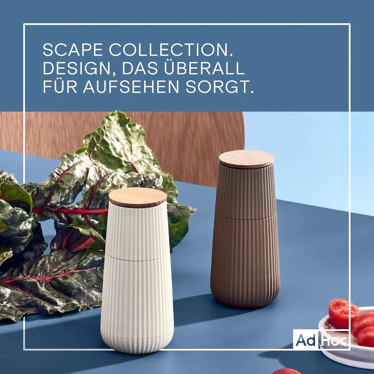 SCAPE Pfeffer- und Salzmühlen-Set. Hell- und dunkelbeige
