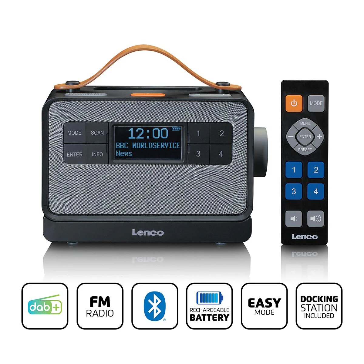Lenco PDR-065BK. DAB+ Radio mit Easy Mode und Bluetooth.