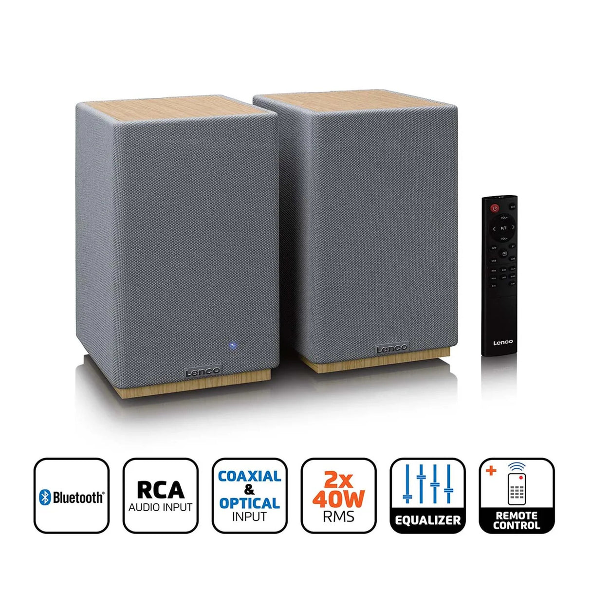 Lenco SPB-241WDGY Bluetooth-Stereo-Lautsprecher