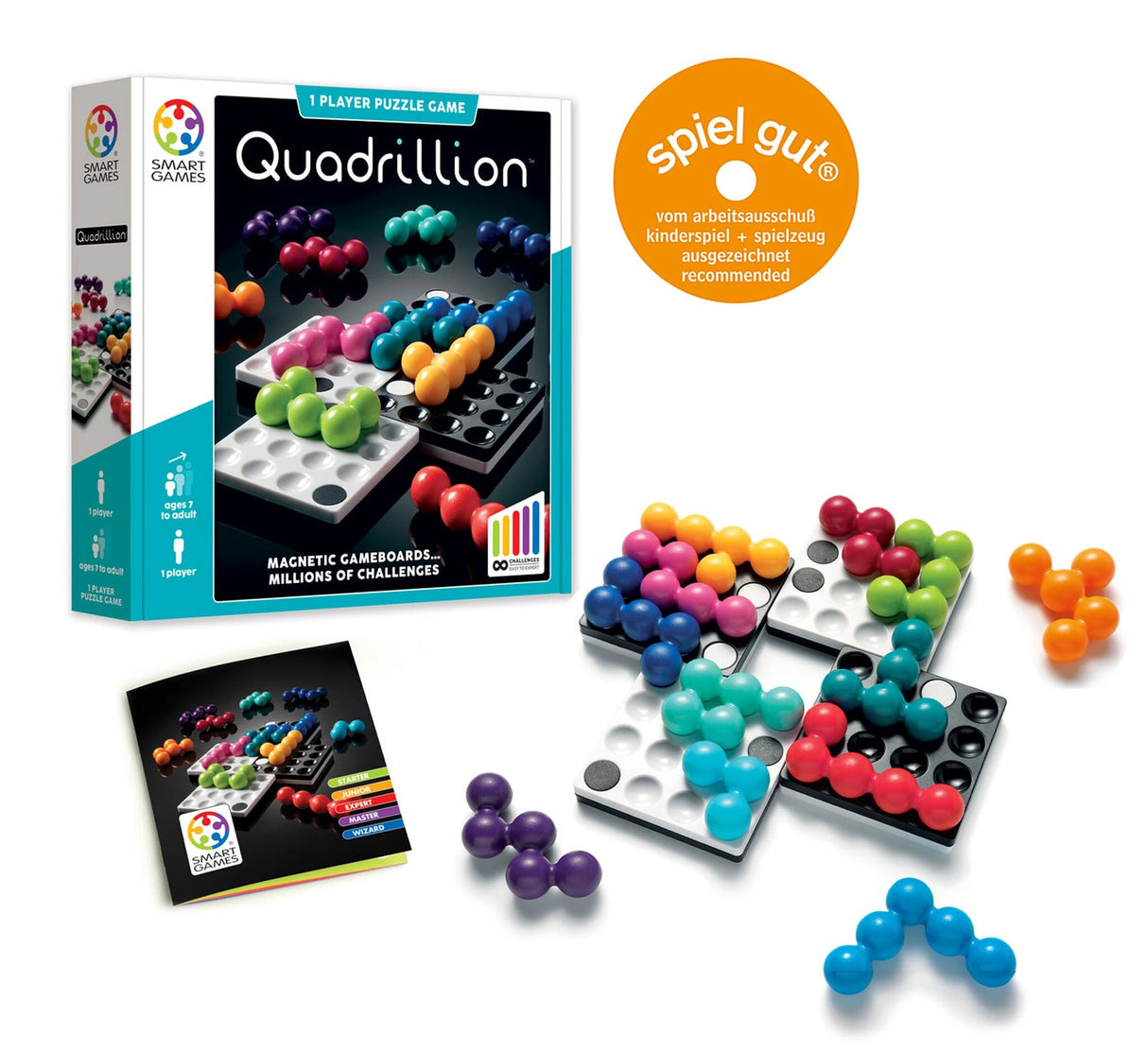 Quadrillion. Magnetisches Logikspiel mit variablen Spielfeldern