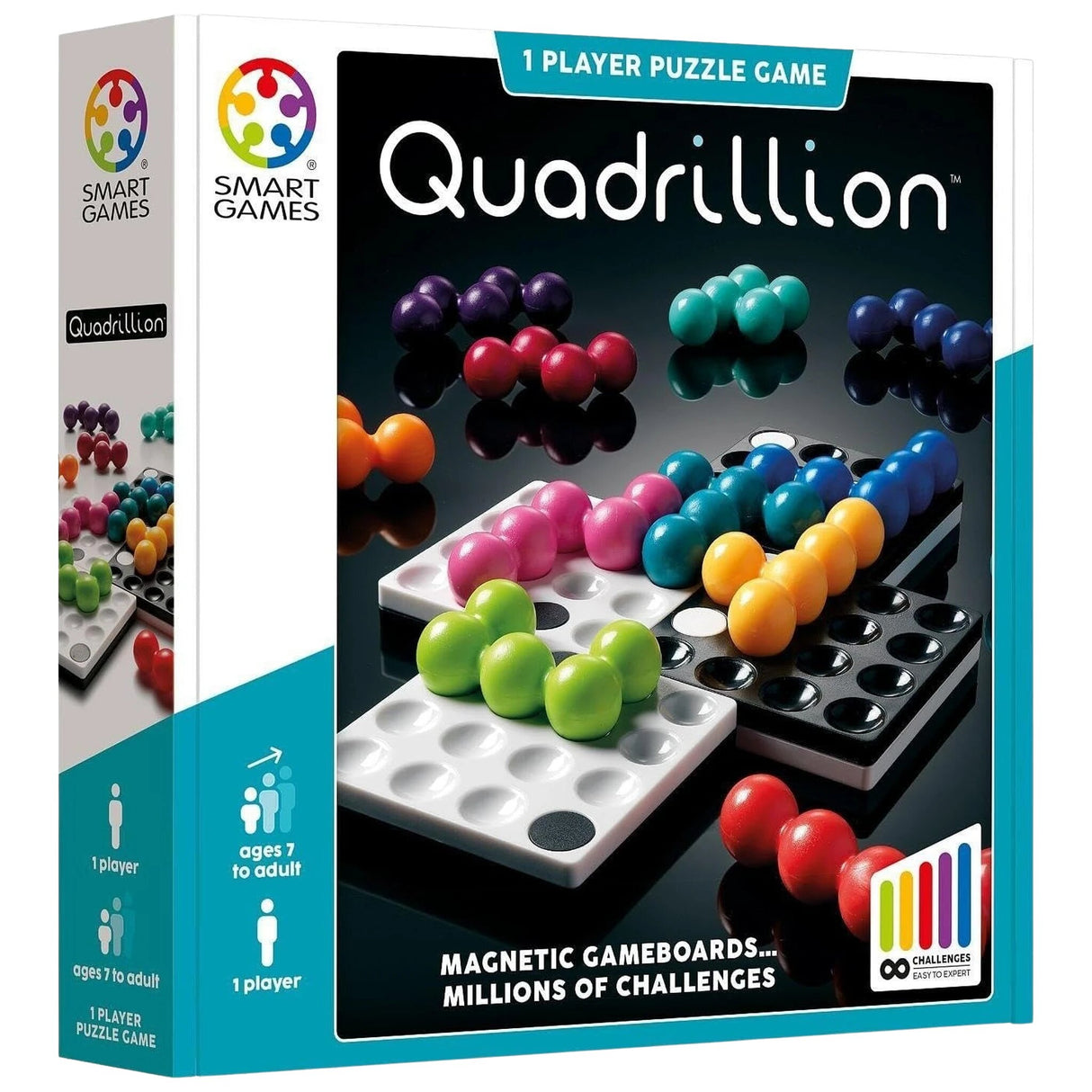 Quadrillion. Magnetisches Logikspiel mit variablen Spielfeldern