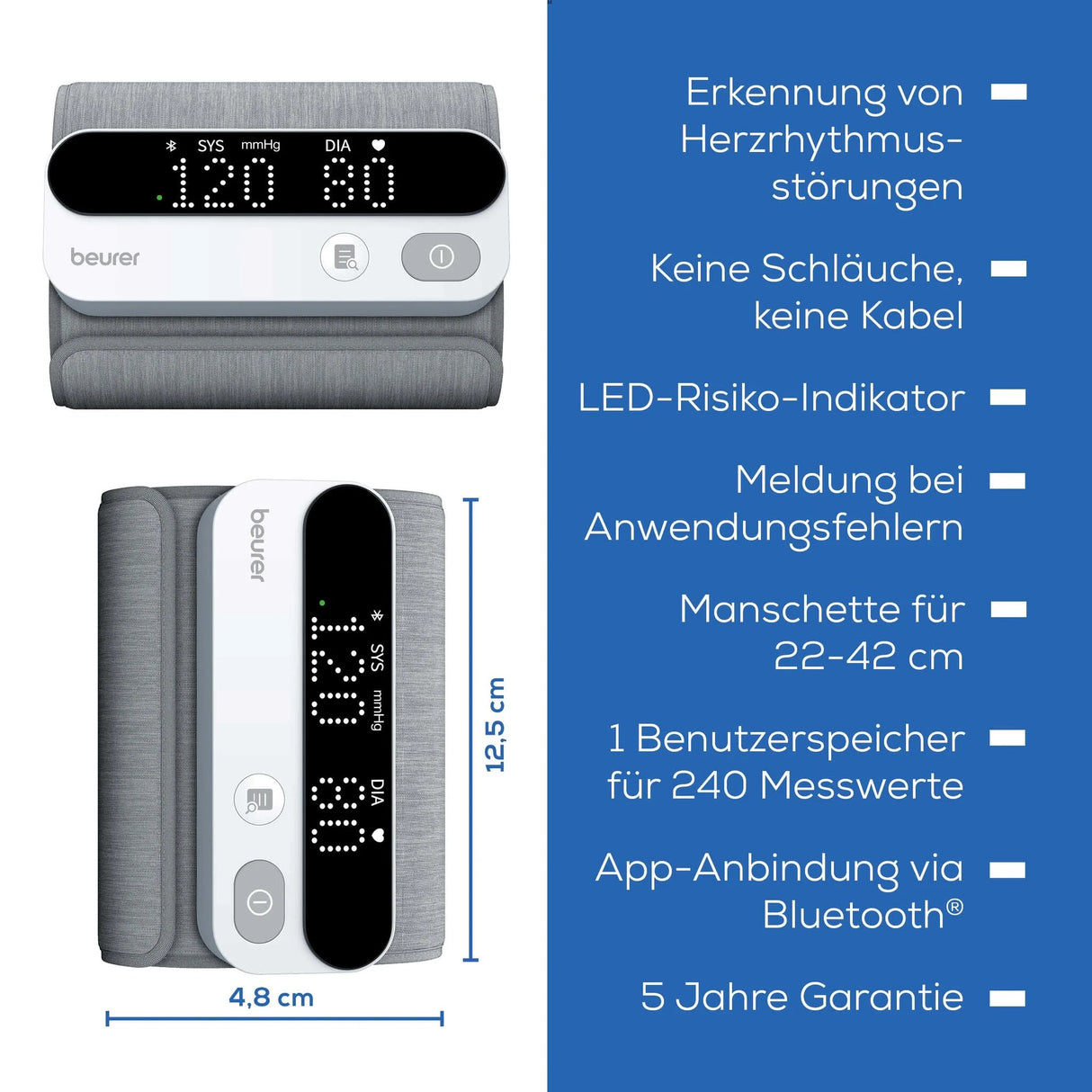 Beurer BM 59. Bluetooth-Oberarm-Blutdruckmessgerät