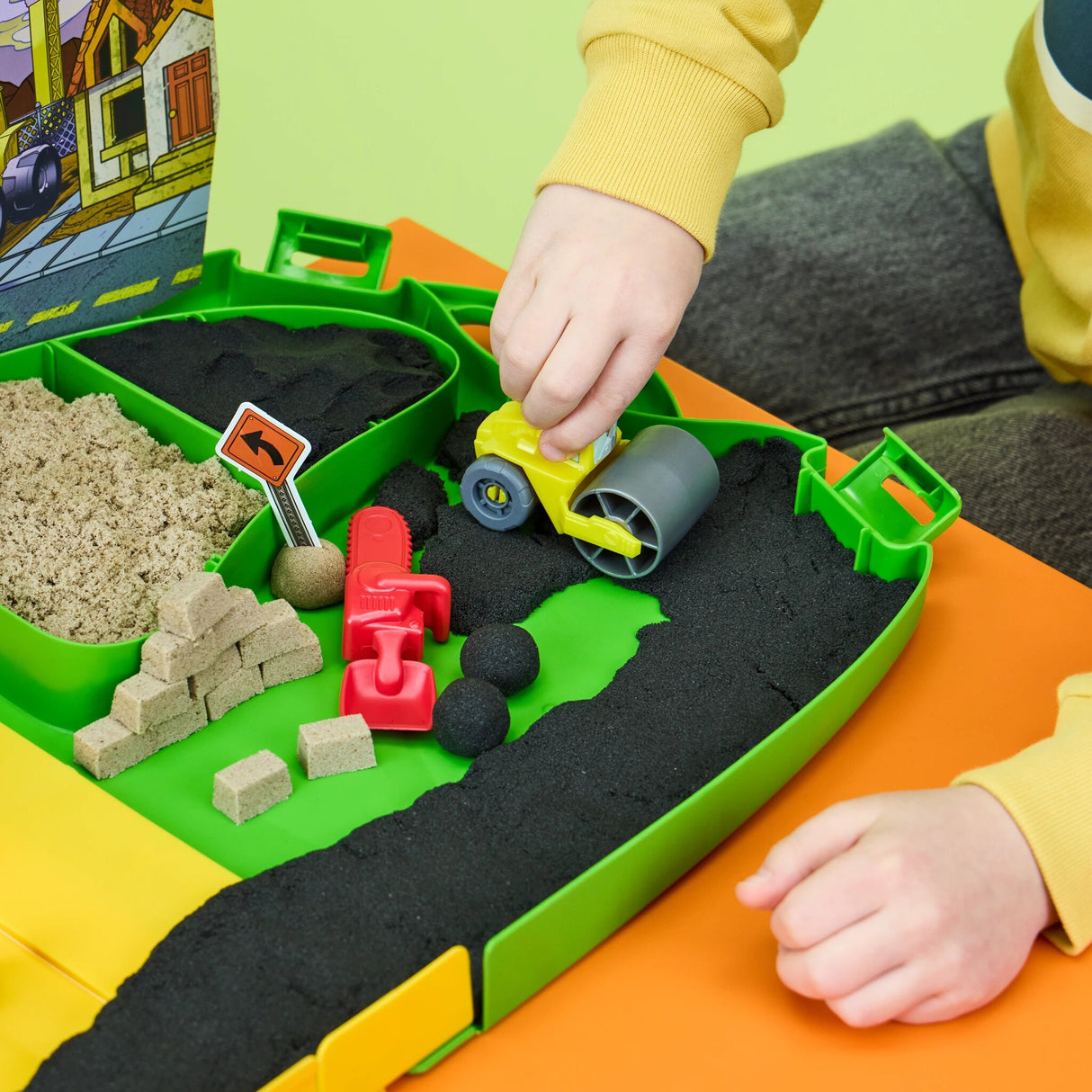 Kinetic Sand Deluxe Baustellen-Koffer