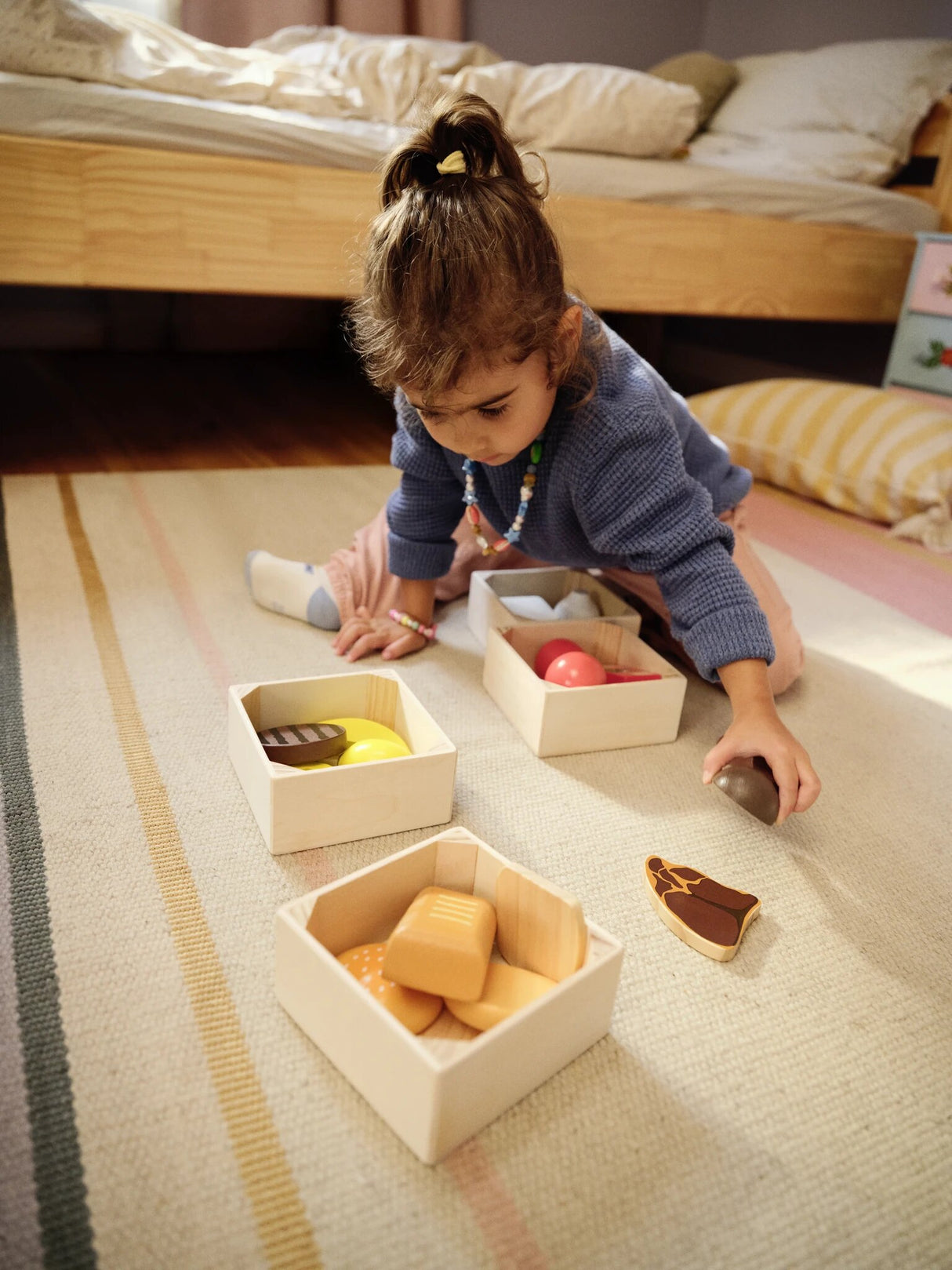 Spielset Nahrungsmittel aus Holz