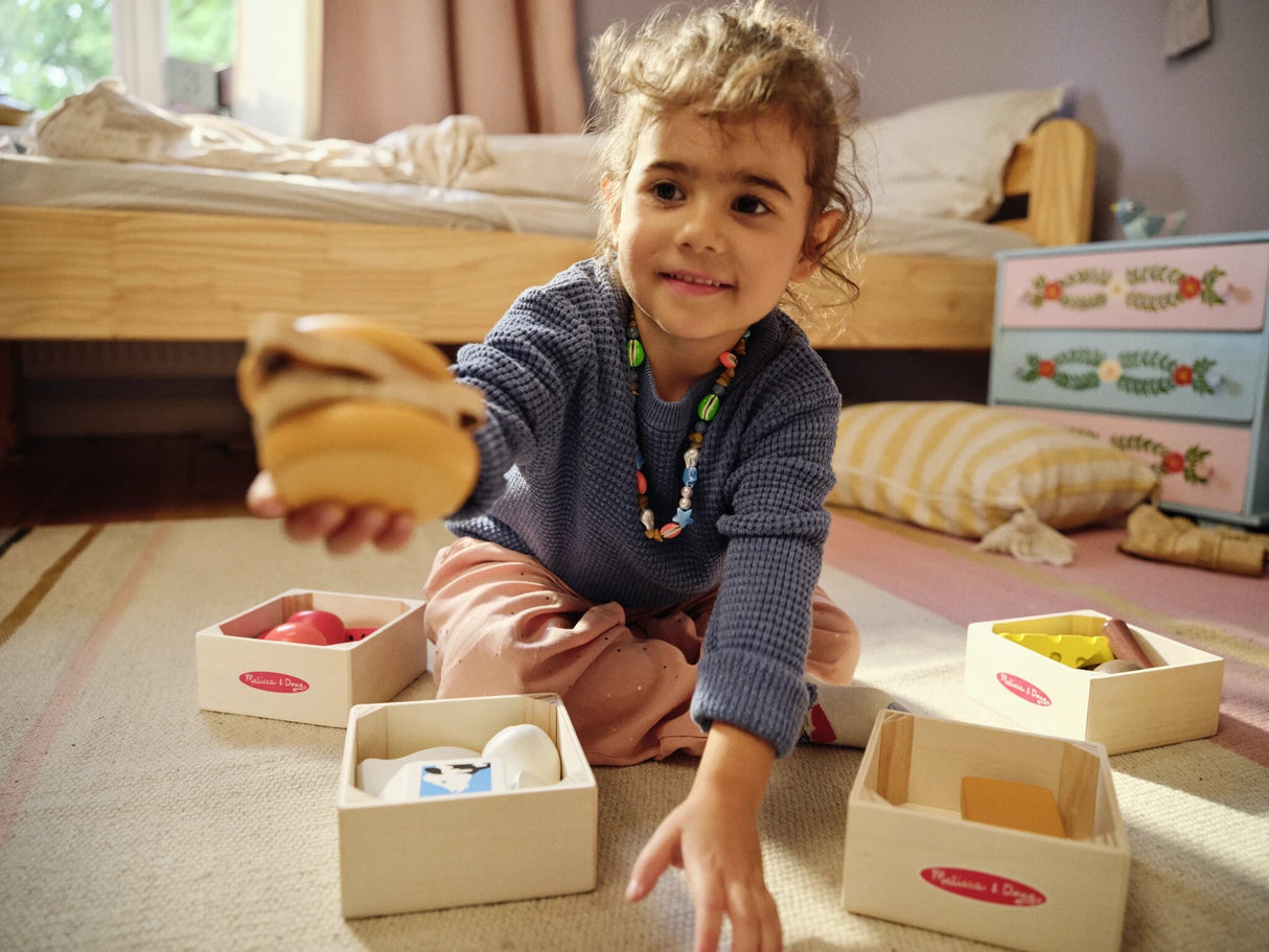 Spielset Nahrungsmittel aus Holz