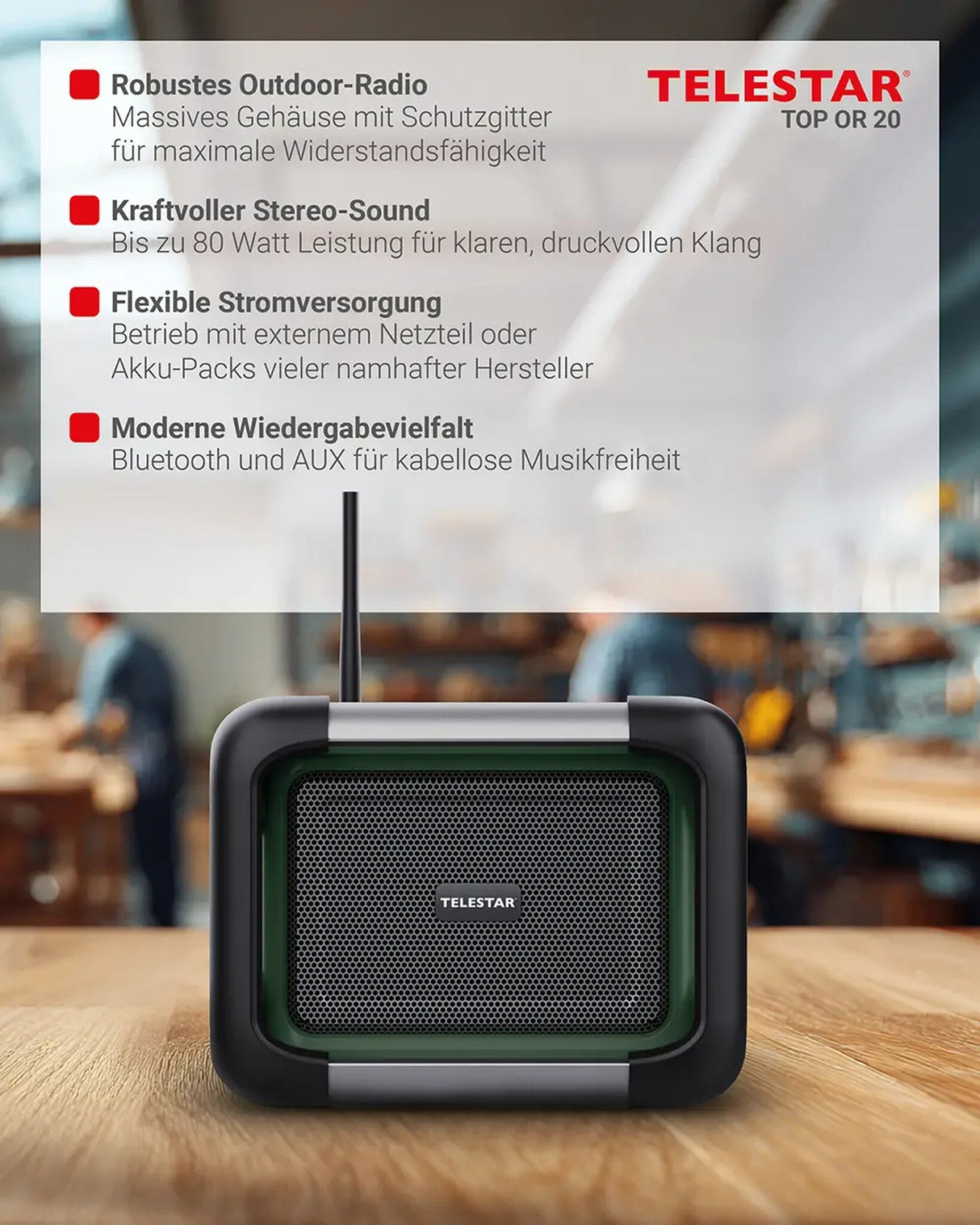 TELESTAR TOP OR 20 Outdoor- & Baustellenradio