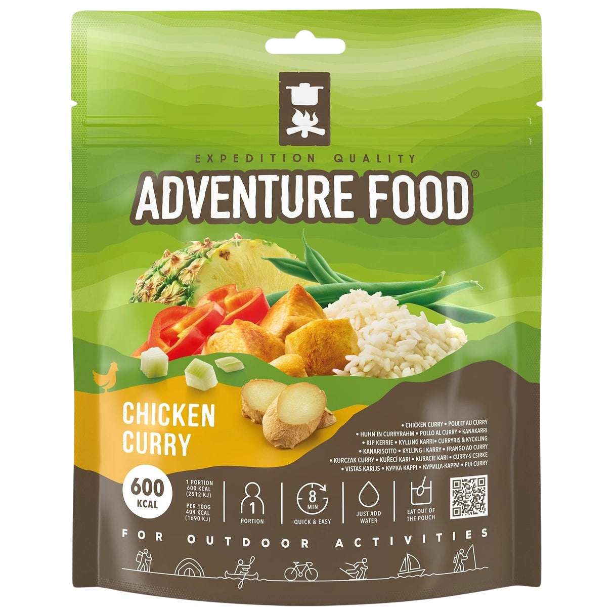 Adventure Food Chicken Curry. Hühnchen Reisgericht
