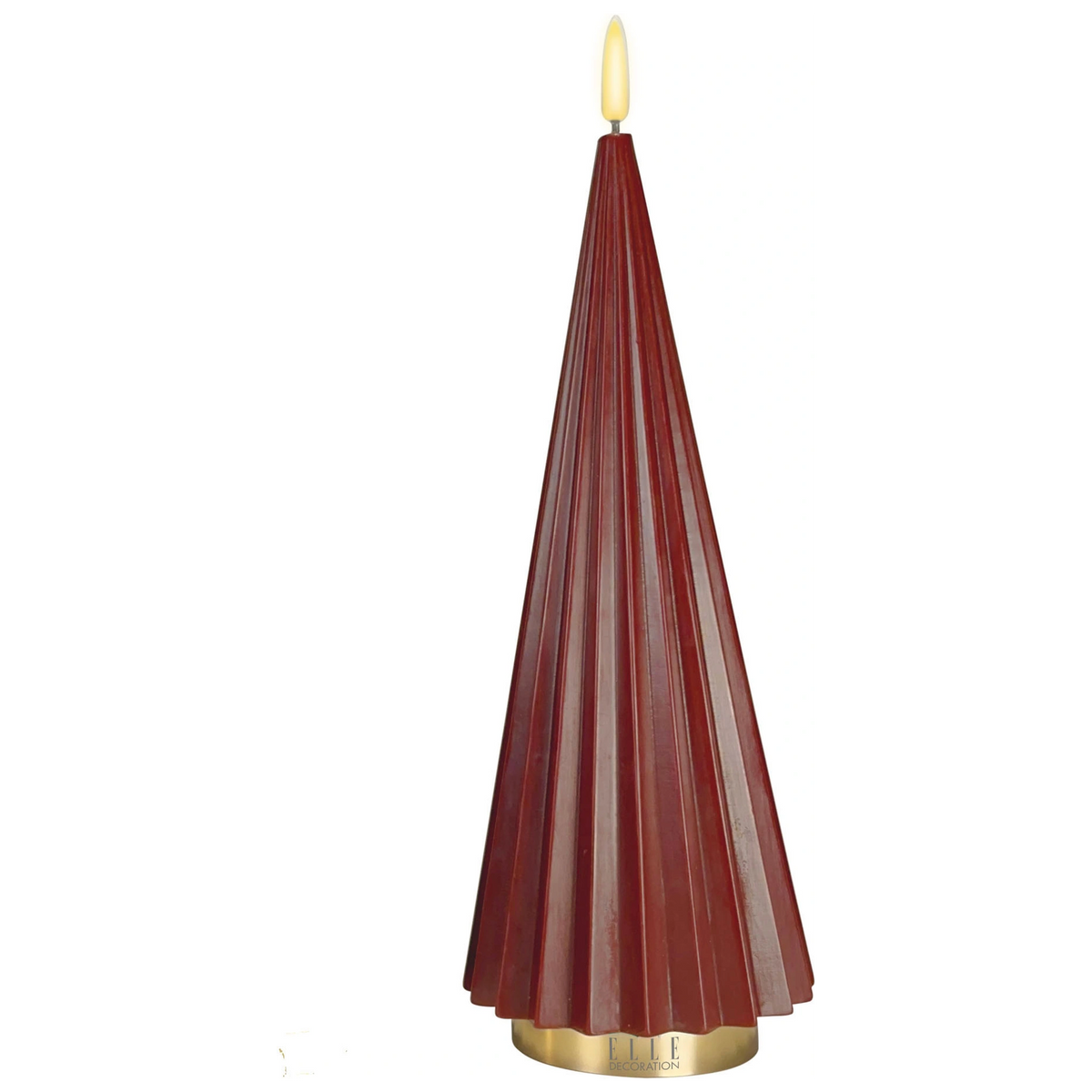 BOREAL L rot – LED-Kerze aus Echtwachs
