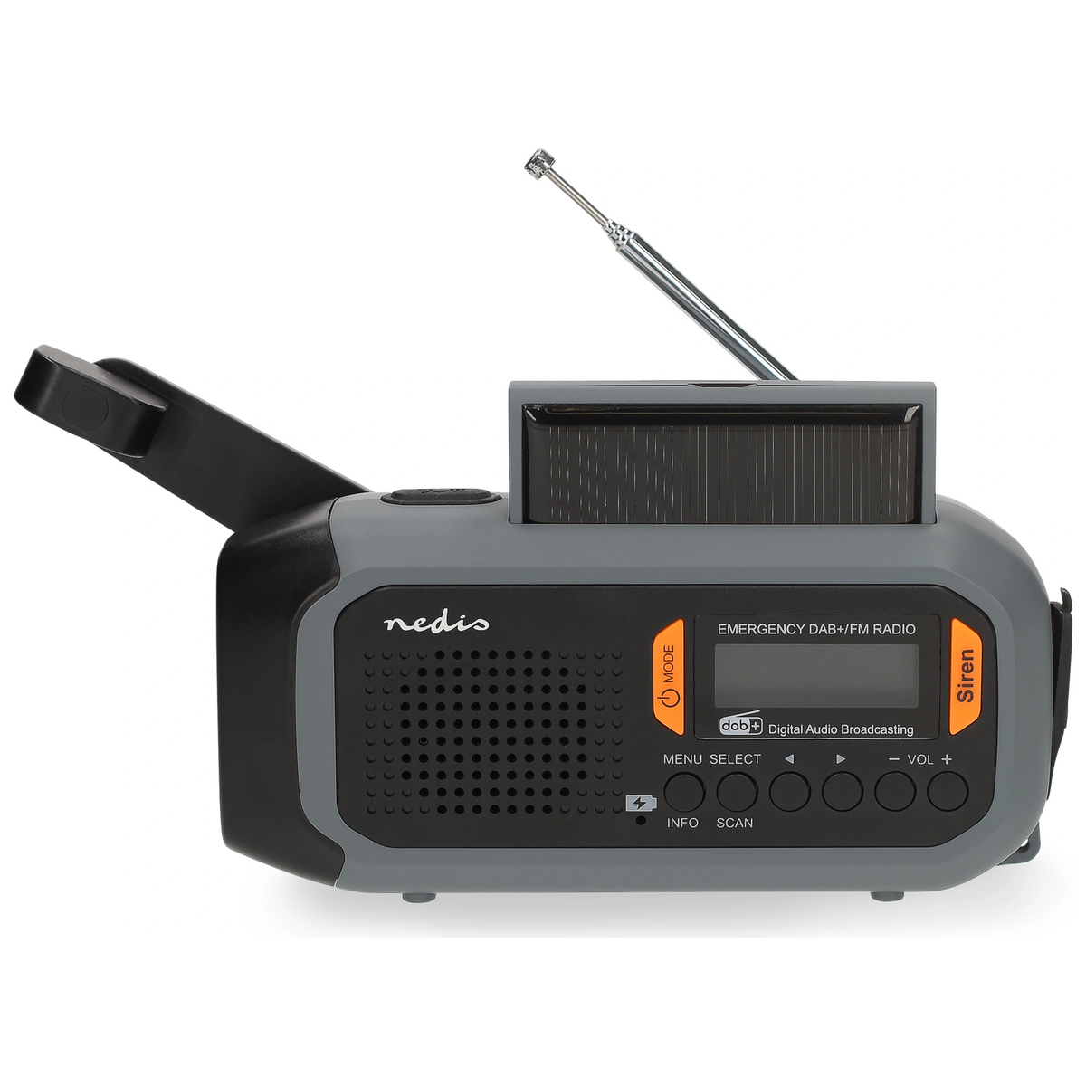 Nedis Outdoor- und Notfallradio grau