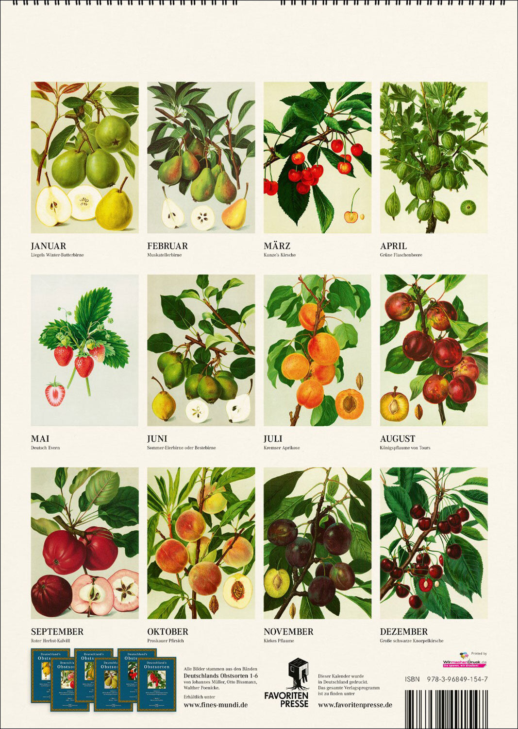 Alte Obstsorten Wandkalender 2025