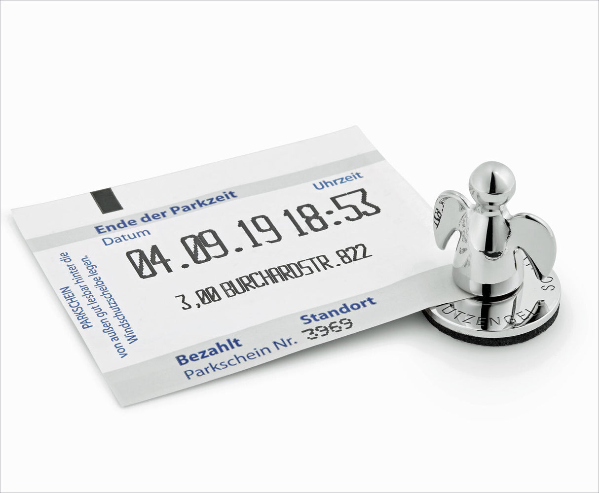 ANGELO: Parkscheinhalter + Schutzengel mit Gravur