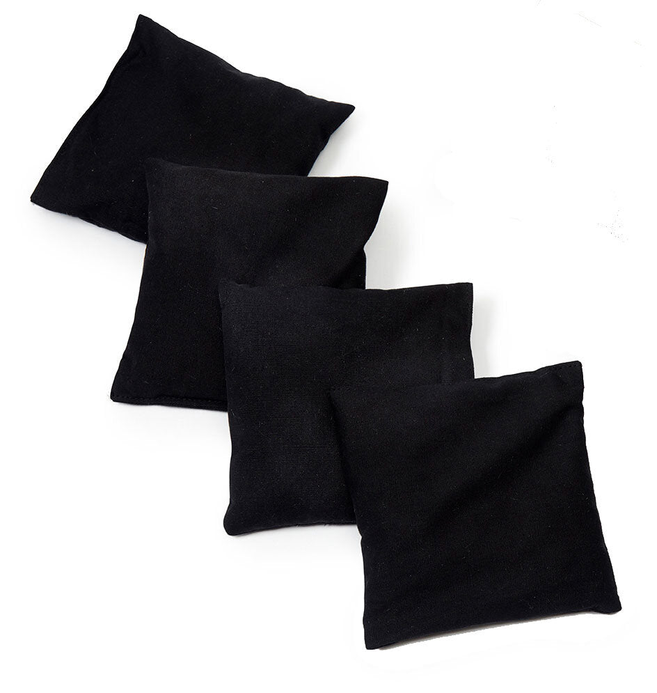 4 Wurfsäckchen schwarz für Cornhole Profi-Version
