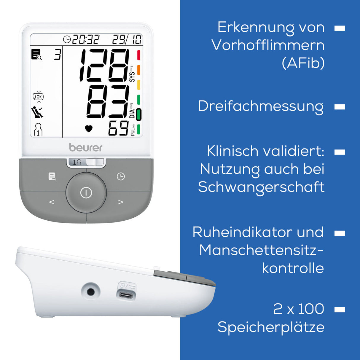 Beurer Oberarm-Blutdruckmessgerät BM 53