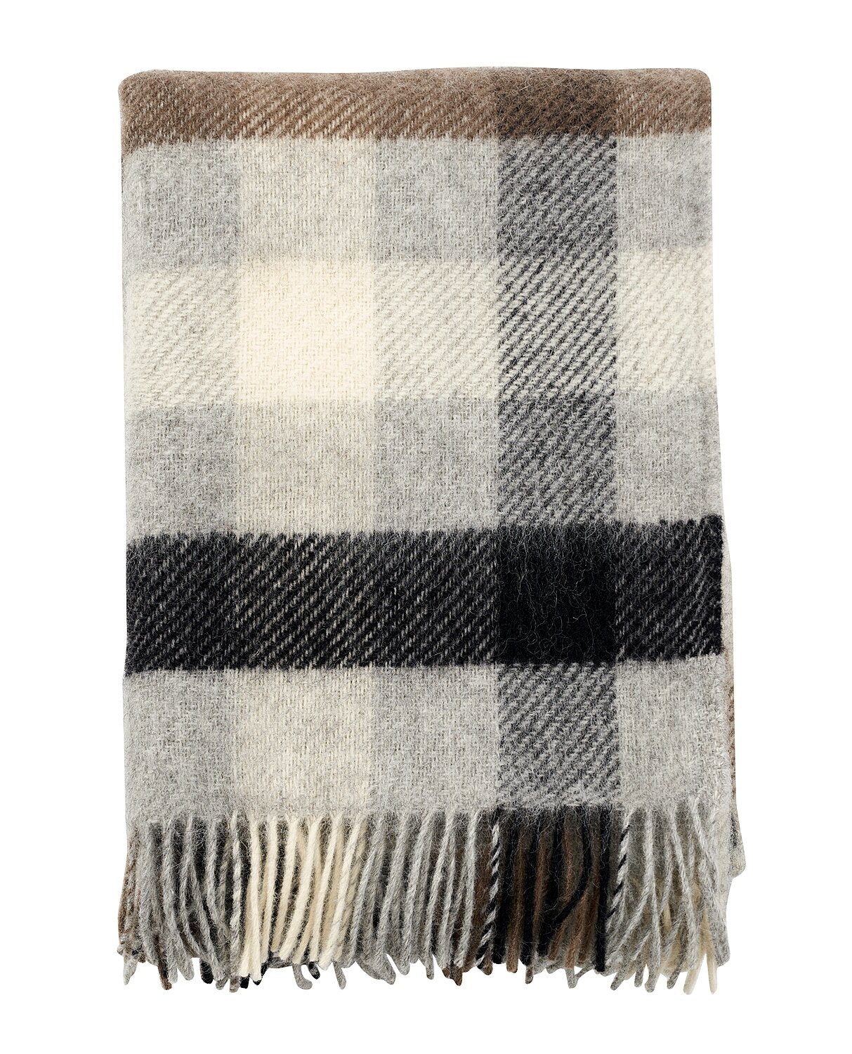 Klippan Wolldecke Gotland Multi Grau-Weiß