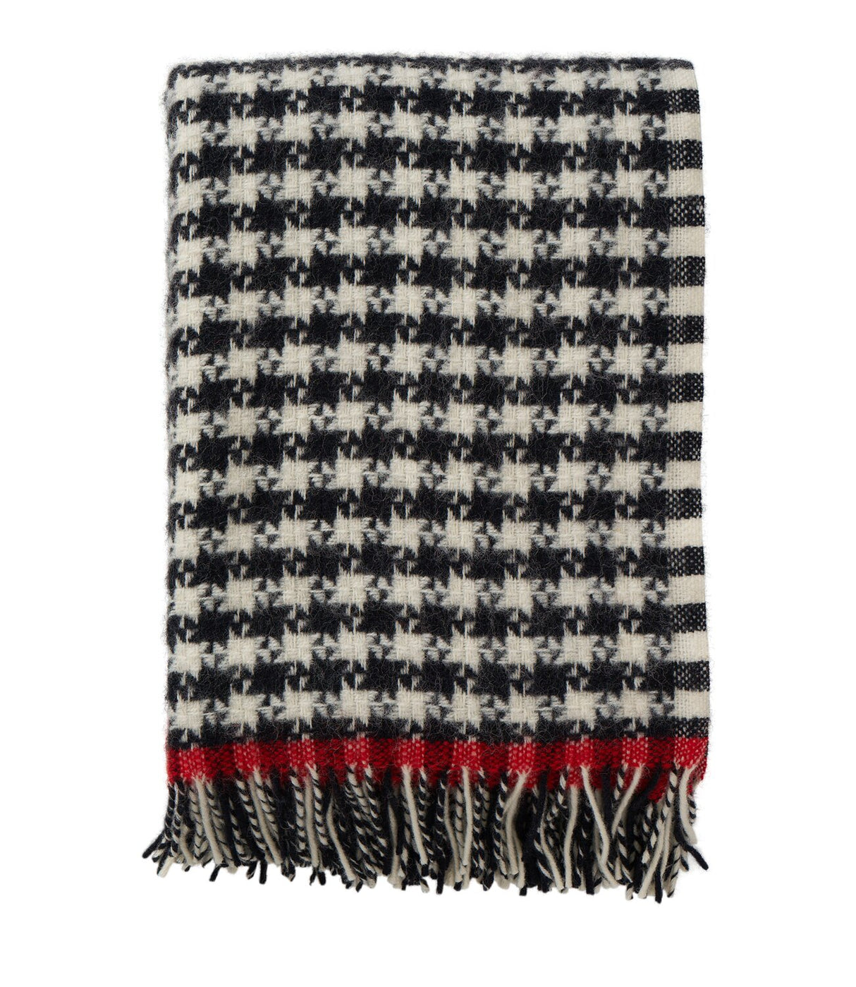 Klippan Dogtooth Wolldecke Schwarz-Weiß