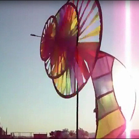 Magic Wheel Triple Banner Rainbow - HQ Windspiel