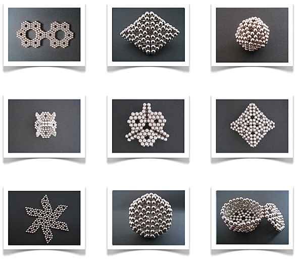 Magnet-Würfel. Puzzle mit 216 Neodym-Magnetkugeln