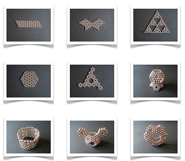 Magnet-Würfel. Puzzle mit 216 Neodym-Magnetkugeln