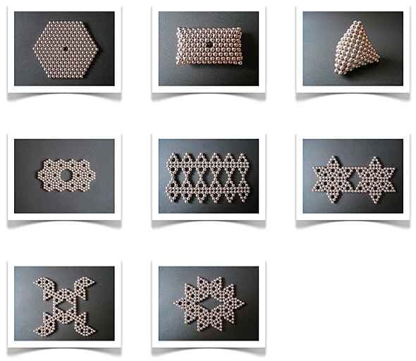 Magnet-Würfel. Puzzle mit 216 Neodym-Magnetkugeln