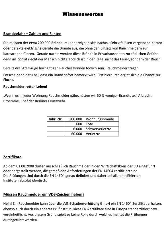 Rauchmelder Invisible