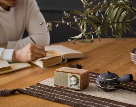 SANGEAN WR-7 Plus Walnuss: Mini Radio und Bluetooth-Speaker