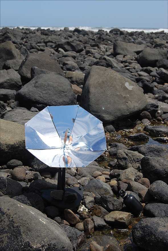 Solarkocher. Parabolspiegel -Bausatz