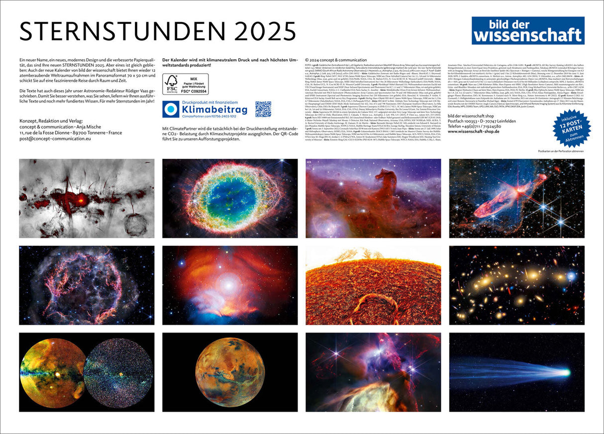 Sternstunden 2025 Wandkalender