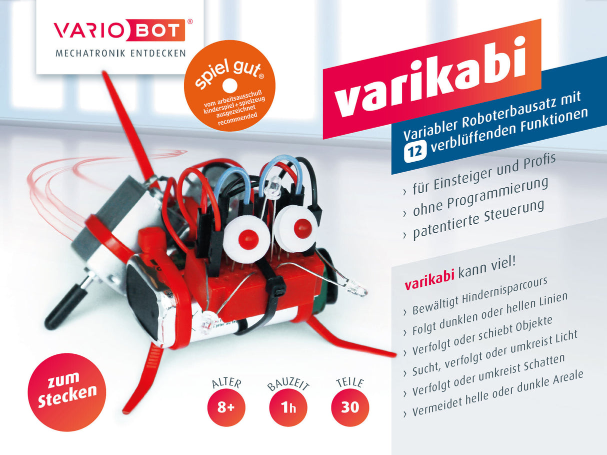 varikabi Roboterbausatz – der variable MiniBot als Steckbausatz.