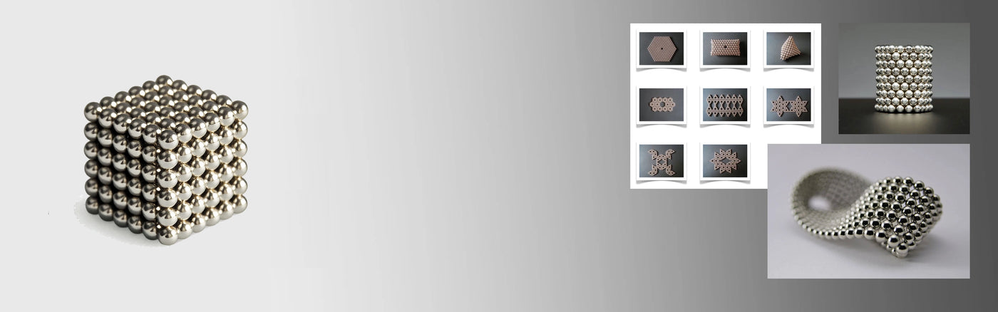 Magnet-Würfel Set: Kreative Skulpturen und geometrische Figuren aus Neodym-Magnetkugeln als Geschenkidee für Wissenschaft-Fans.