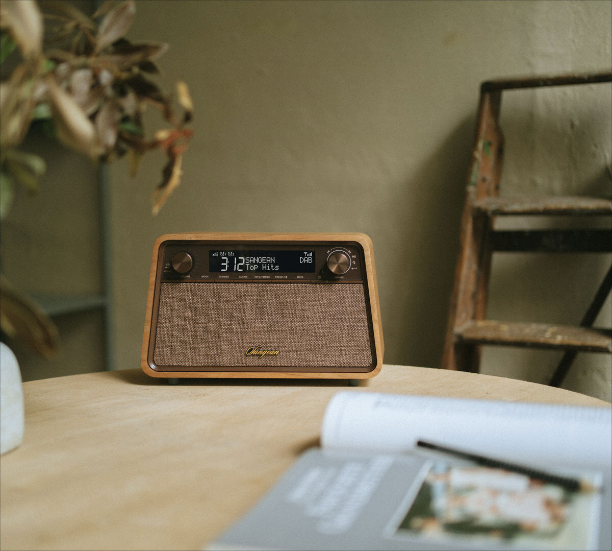 Sangean WR-201D Soundsystem Kirschbaum Natur
