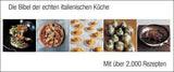 Bilder von italienischen Gerichten: belegte Brote, Pizza, Eier, Artischocken, Fleischgericht