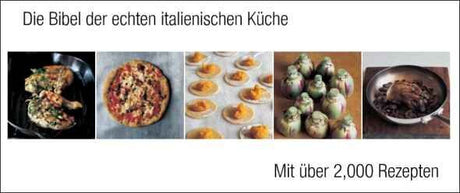 Bilder von italienischen Gerichten: belegte Brote, Pizza, Eier, Artischocken, Fleischgericht