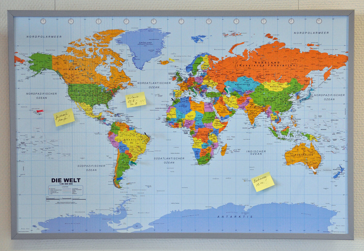 Pinnwand Weltkarte