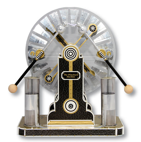 Uhr mit zwei Pendeln, schwarzem Zifferblatt, goldenen Akzenten und einem schwarzen Gehäuse mit Muster.