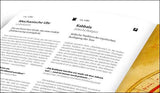 Seiten einer Buchseite mit Text über Kabbala, jüdische Religion, und eine goldene Kante.
