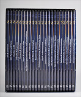 Buchreihe mit 20 Bänden, Titel und Untertitel zu Astronomie und Kosmos.