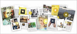 Verschiedene Zeitschriften, Magazine und Zeitungsseiten mit Bildern und Texten, einige mit gelben Blumenmotiven.